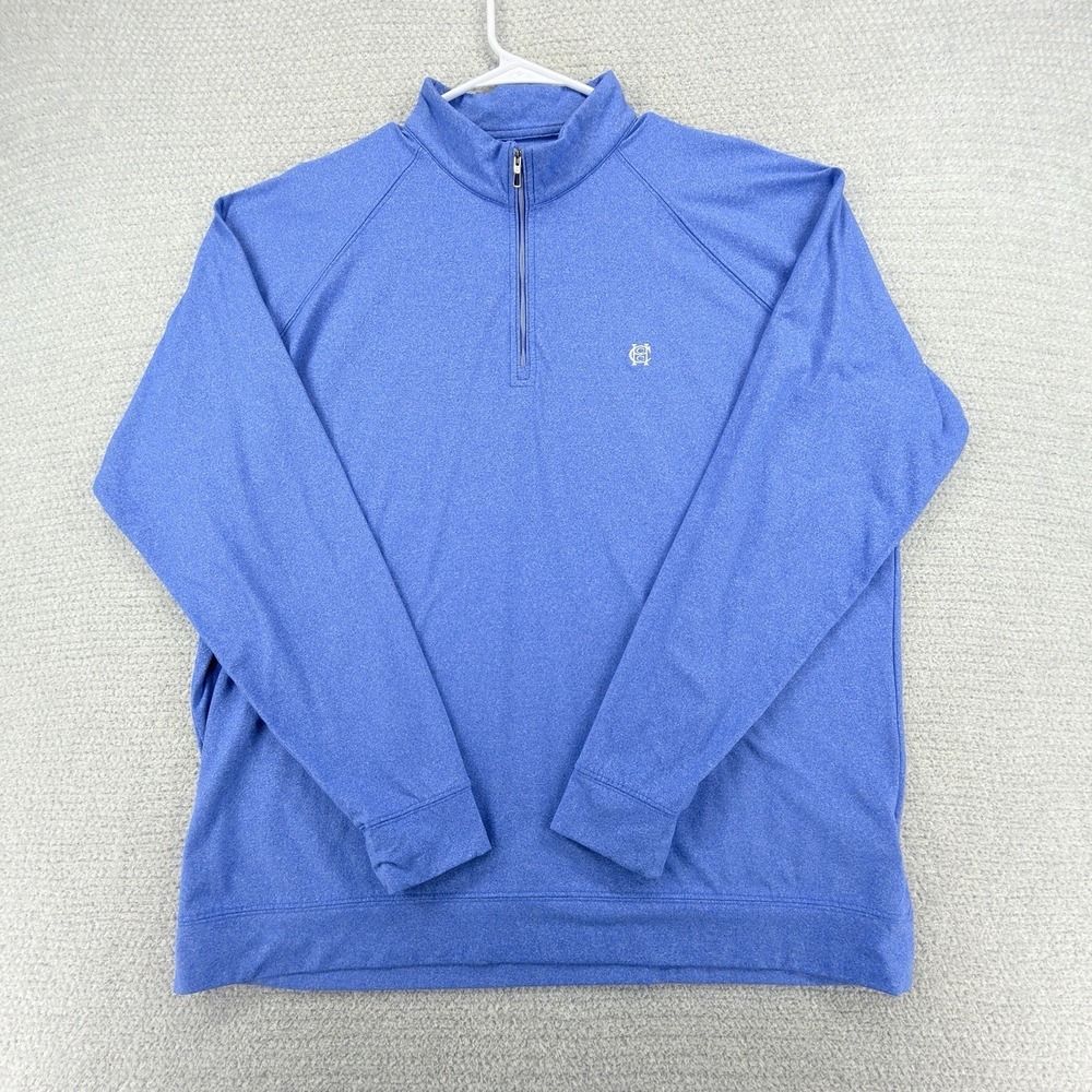 Holderness & Bourne Westland 1/4 Zip Mens XL Blue Golf Pullover Performance